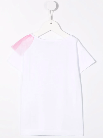 Shop Monnalisa Illustration-print Cotton T-shirt In White