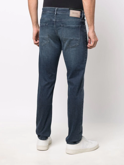 Shop Hugo Boss Charleston Stretch-denim Jeans In Blue