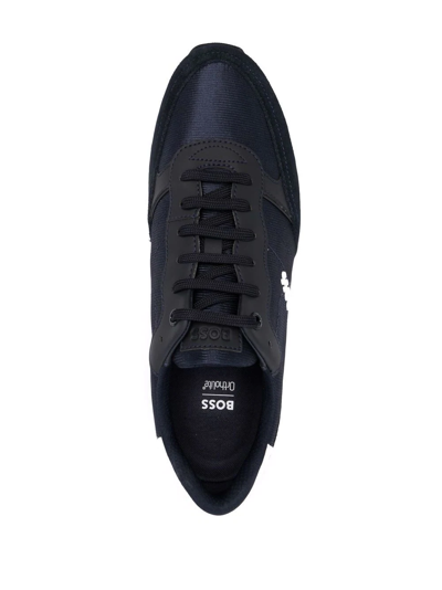 Shop Hugo Boss Parkour-l Runn Low Top Sneakers In Blue