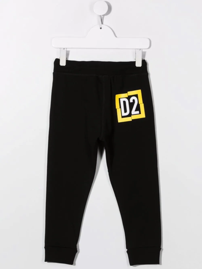Dsquared2 Logo-print Tracksuit Bottoms In Black