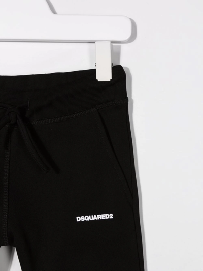 Dsquared2 Logo-print Tracksuit Bottoms In Black