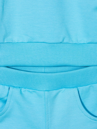 Shop Moschino Minion Logo-print Stretch-cotton Tracksuit In Blue