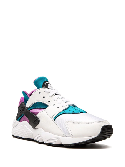 Nike Air Huarache Suedette And Woven Mid-top Trainers In White | ModeSens