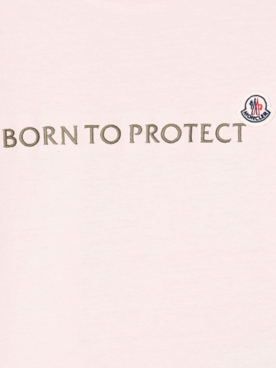 Shop Moncler Born To Protect Short-sleeve T-shirt In Pink