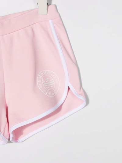 Shop Emporio Armani Logo-stamp Shorts In Pink