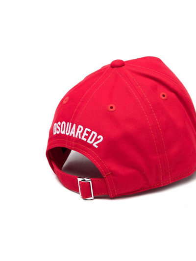 Shop Dsquared2 Cool-embroidered Baseball Cap In Red