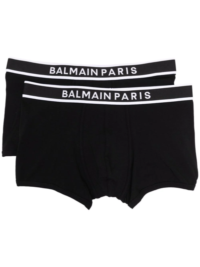 Balmain Men's Underwear Boxer Shorts 2 Pack In Black | ModeSens