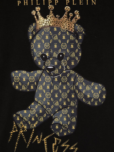 Shop Philipp Plein Junior Teddy Bear Print T-shirt In Black