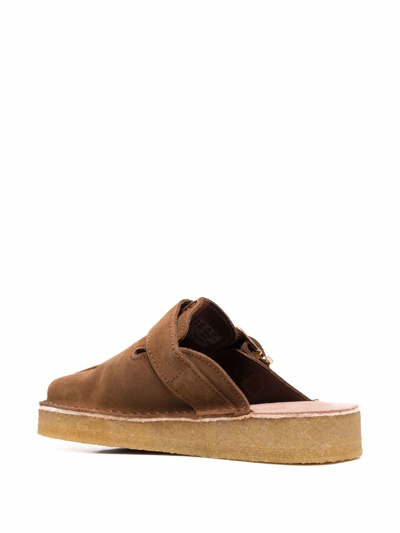 Clarks Originals Tassel-detail Suede Mules In Brown
