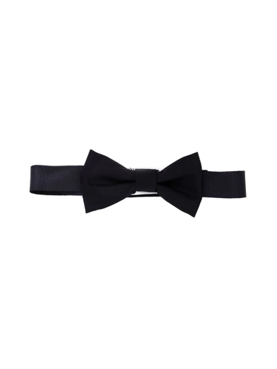 Paolo Pecora Satin Bow Tie In Blue
