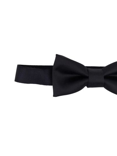 Paolo Pecora Satin Bow Tie In Blue