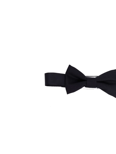 Paolo Pecora Satin Bow Tie In Blue