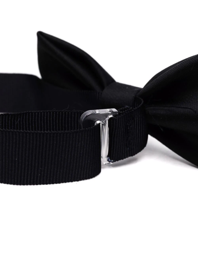 Paolo Pecora Satin Bow Tie In Blue