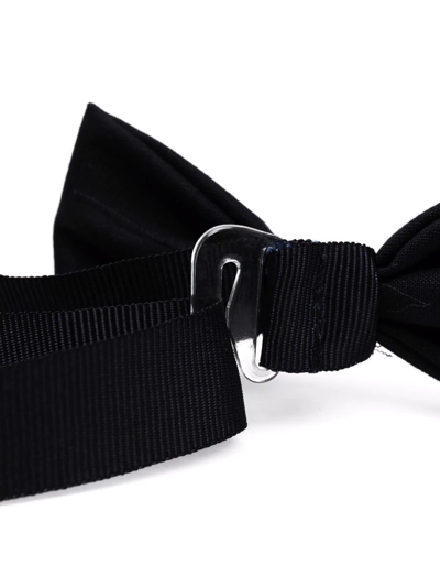 Paolo Pecora Satin Bow Tie In Blue