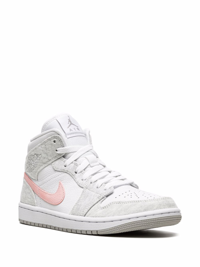 Jordan Air  1 Mid Sneakers In White