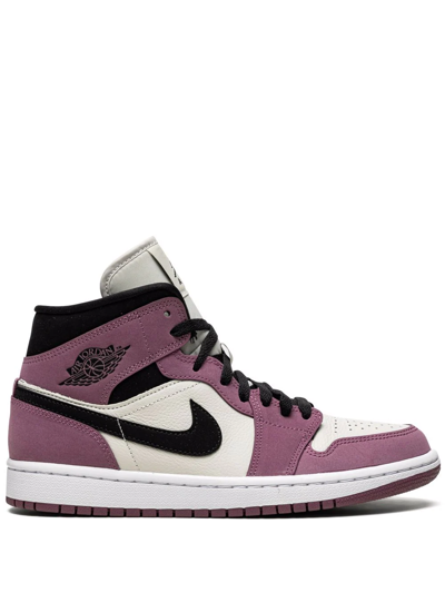 Shop Jordan Air  1 Mid Se "berry Pink" Sneakers In Purple