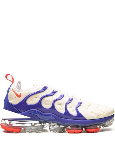 Shop Nike Air Vapormax Plus ''coconut Milk/hyper Royal'' Sneakers In White