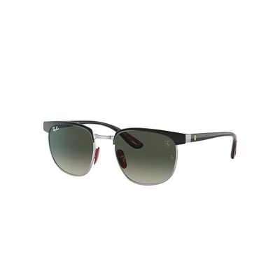 Shop Ray Ban Sunglasses Unisex Rb3698m Scuderia Ferrari Collection - Black Frame Grey Lenses 53-20