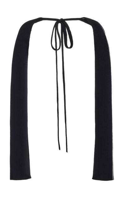Shop Peter Do Women's Merino Wool Knit Sleeves In Black