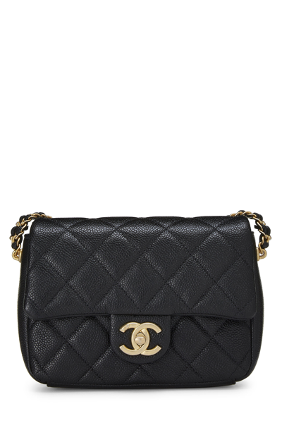 Pre-owned Black Quilted Caviar Chain Soul Flap Mini
