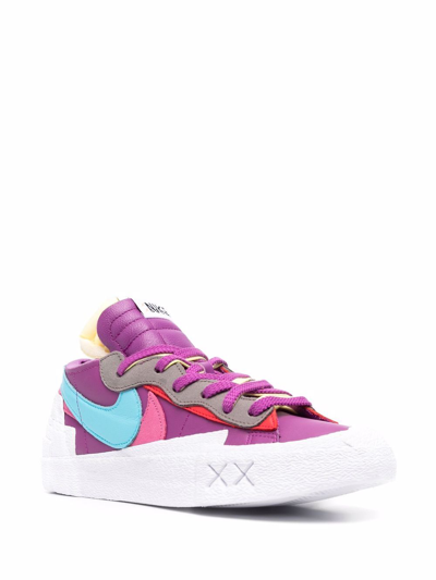 Shop Nike Balzer Low X Sacai X Kaws Sneakers In Violet
