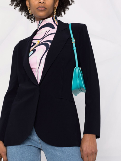 Shop Norma Kamali Double Breasted Jacket In Blue