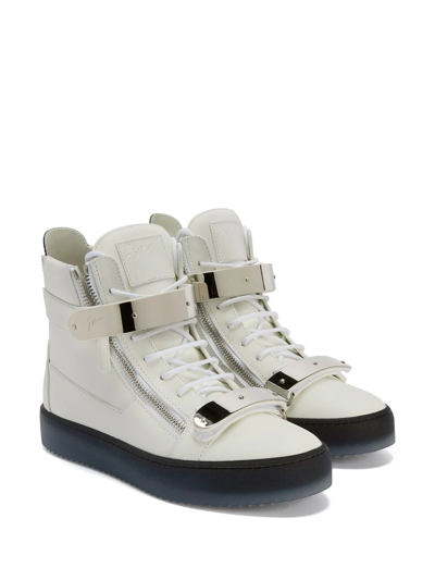 Shop Giuseppe Zanotti Coby High-top Trainers In Weiss
