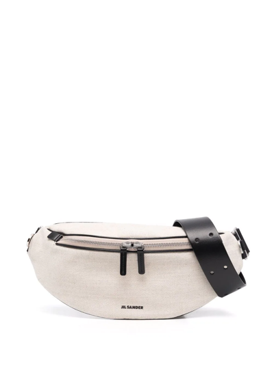 Jil Sander Canvas Small Belt Bag In Nude