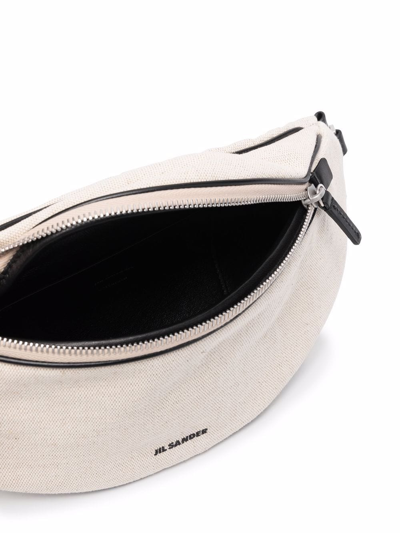 Jil Sander Canvas Small Belt Bag In Nude