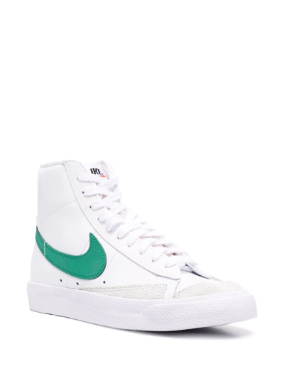 Shop Nike Blazer 77' Mid Sneakers In Weiss
