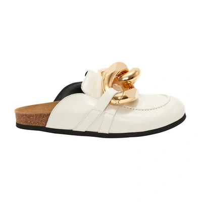 Shop Jw Anderson Men's Chain Loafer Mules In White