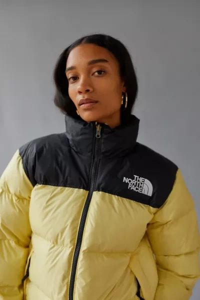 North face 2024 puffer jacket yellow