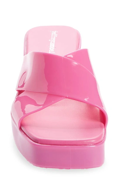 Shop Jeffrey Campbell Bubblegum Platform Sandal In Bright Pink Shiny