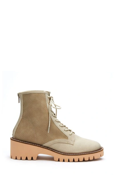 Shop Coconuts By Matisse Miss Me Faux Leather Combat Boot In Ivory