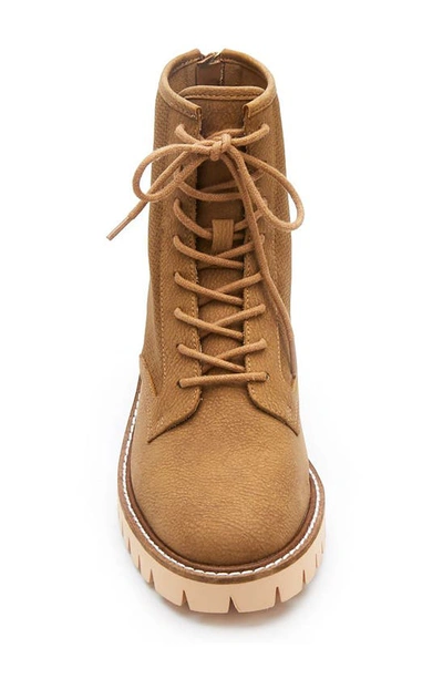 Shop Coconuts By Matisse Miss Me Faux Leather Combat Boot In Tan