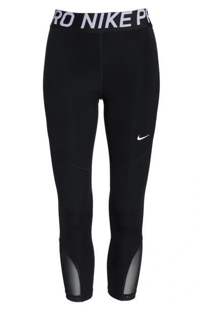 Shop Nike Pro Crop Leggings In Black/ White