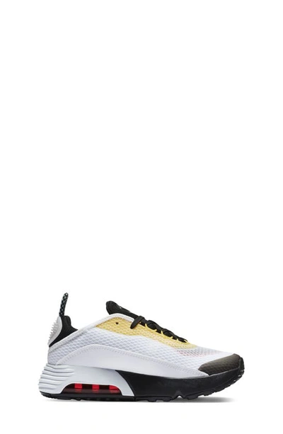 Shop Nike Kids' Air Max 2090 Sneaker In White/ Aqua/ Black/ Yellow