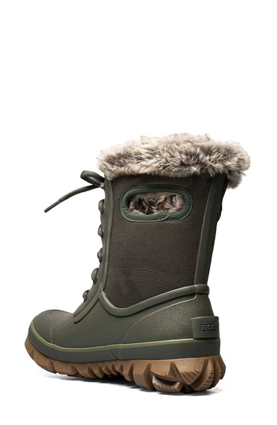 Bogs Arcata Insulated Waterproof Snow Boot In Dark Green