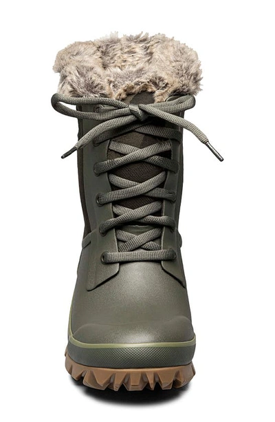 Bogs Arcata Insulated Waterproof Snow Boot In Dark Green