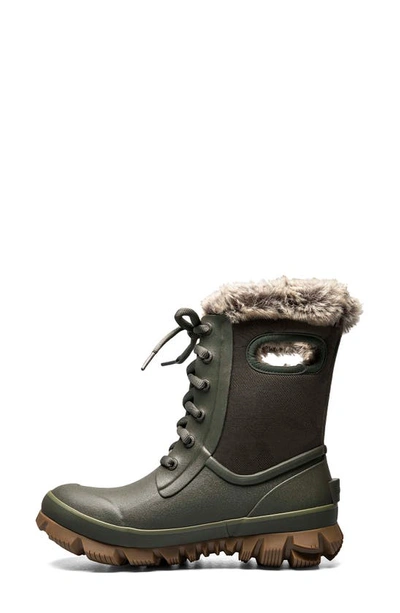 Bogs Arcata Insulated Waterproof Snow Boot In Dark Green
