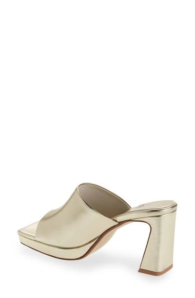 Jeffrey Campbell Caviar Platform Slide Sandal In Light Gold Metallic