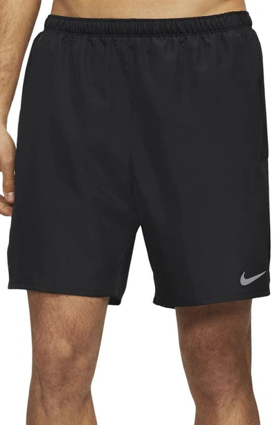 Shop Nike Dri-fit Challenger 2-in-1 Running Shorts In Black