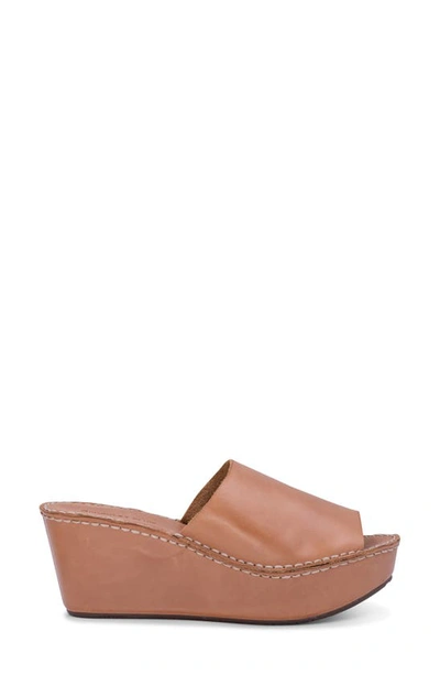 Shop Chocolat Blu Westbrook Platform Slide Sandal In Camel Leather