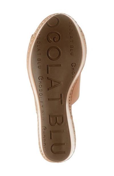 Shop Chocolat Blu Westbrook Platform Slide Sandal In Camel Leather