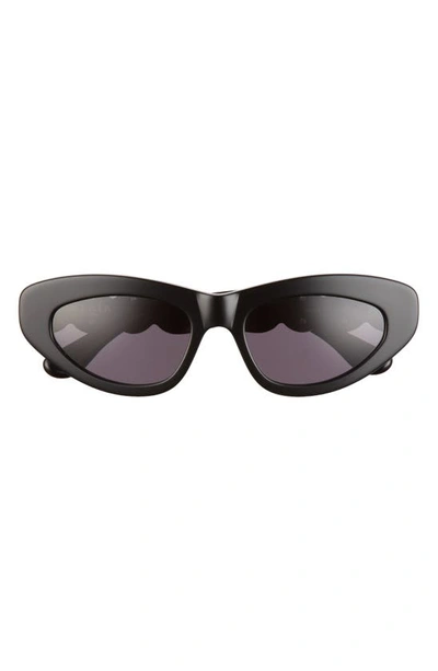 Shop Alaïa 51mm Retro Cat Eye Sunglasses In Black