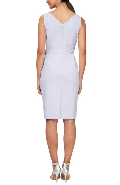 Shop Alex Evenings Side Ruched Cocktail Dress In Lavender