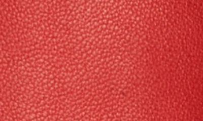 Shop Veronica Beard Nimah Crop Leather Jacket In Vintage Red