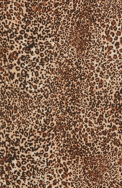 Shop 1.state Flutter Sleeve Smocked Neck Blouse In Leopard Muses