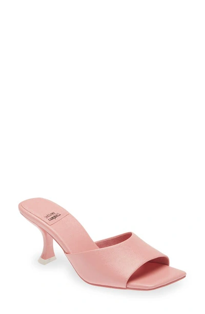 Shop Jeffrey Campbell Mr-big Slide Sandal In Pink Crinkle Patent