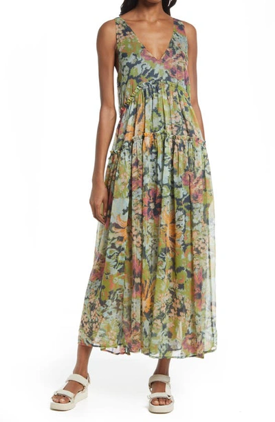 Shop Free People Julianna Floral Maxi Dress In Misty Combo